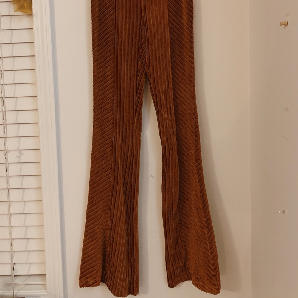 Free People Slim Velvet Pull in Flare